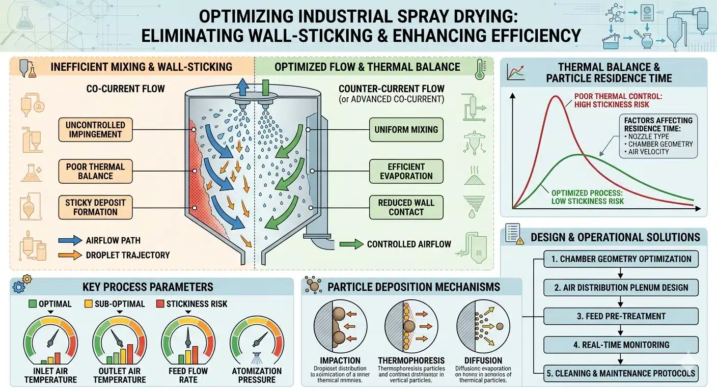Spray Drying Process Optimization: Solving Wall-Sticking with Thermal Engineering