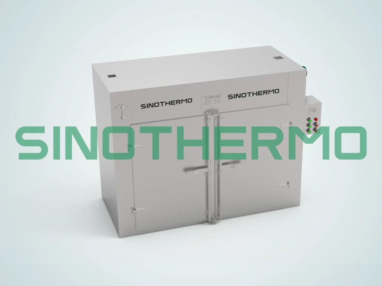 Image of a SINOTHERMO Tray Dryer, an industrial machine used for drying materials.
